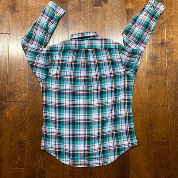 Polo Ralph Lauren Casual Button Front Plaid Green Flannel Shirt Men's Size Large - Picture 5 of 9